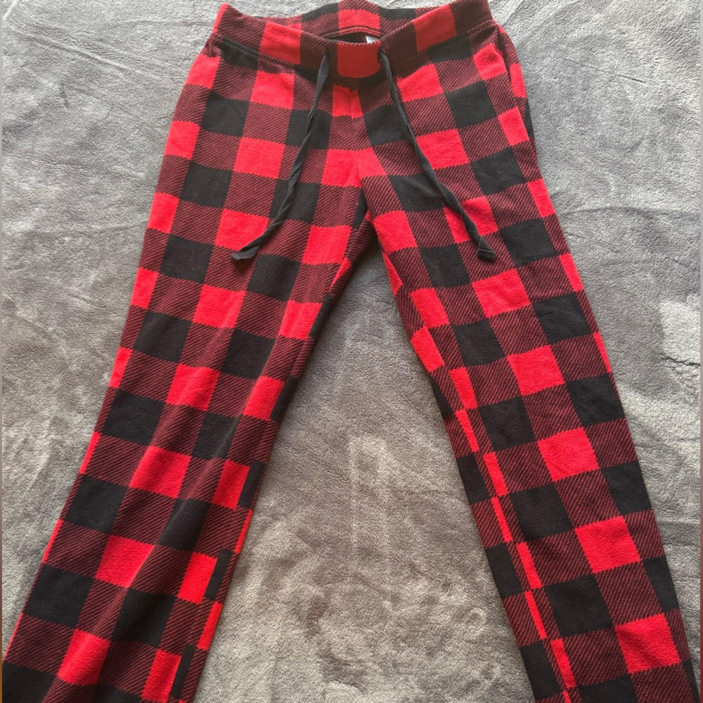 Old Navy Red and Black Checkered Pants